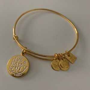 Alex & Ani Live A Happy Life Charm Bracelet